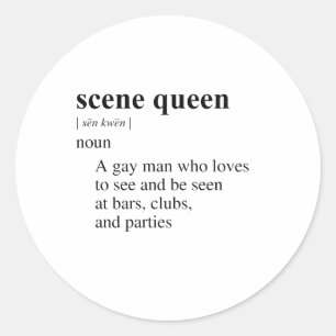 SCENE QUEEN CLASSIC ROUND STICKER