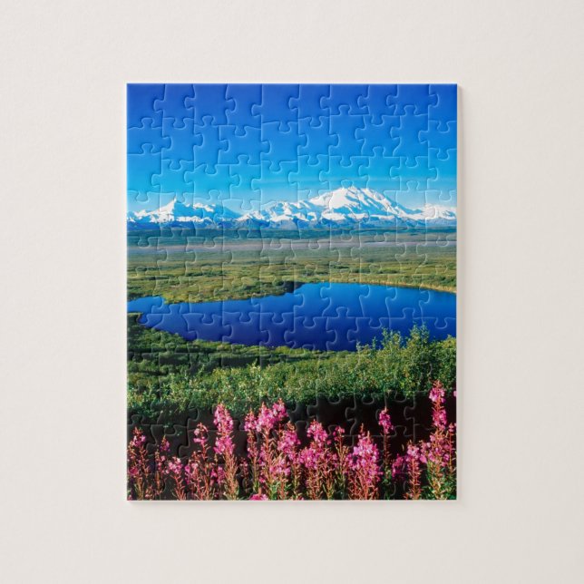 Scene Tundra Mount Mckinley Denali Alaska Jigsaw Puzzle (Vertical)