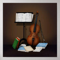 Scene with Cello & Music Stand