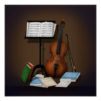 Scene with Cello & Music Stand