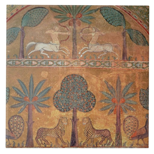 Scene with Centaurs, from the Room of King Ruggero Tile (Front)