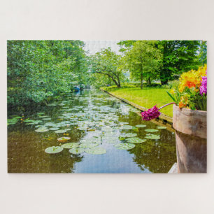 Scene with water and waterlilies, Netherlands Jigsaw Puzzle