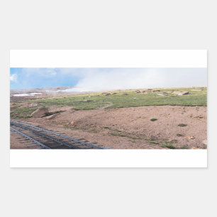 Scenery Along Historic Cog Railway Rectangular Sticker