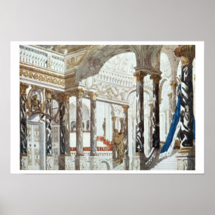 Scenery design for The Baptism, from Sleeping Beau Poster