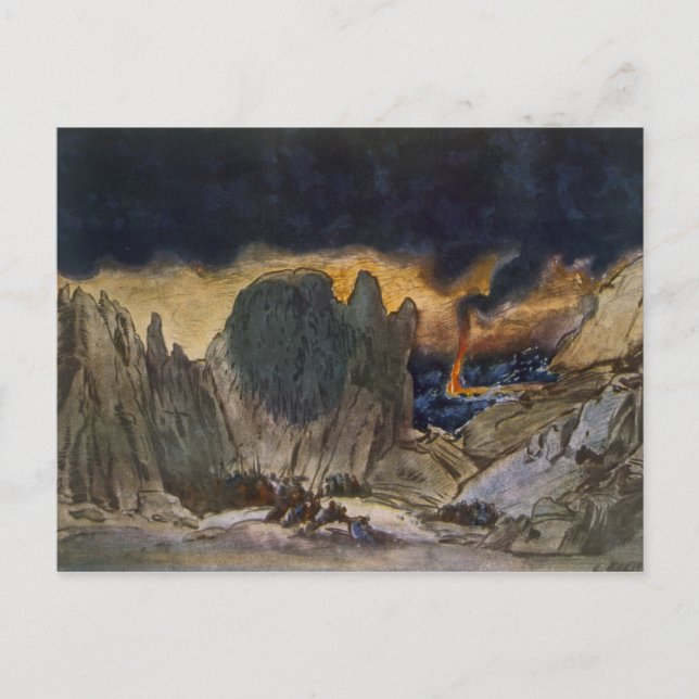 Scenery design from Phedre, 1917 (colour litho) Postcard (Front)