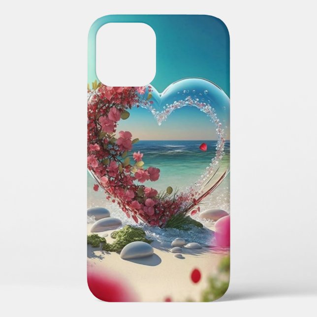 Scenery Design with Heart Case-Mate iPhone Case (Back)