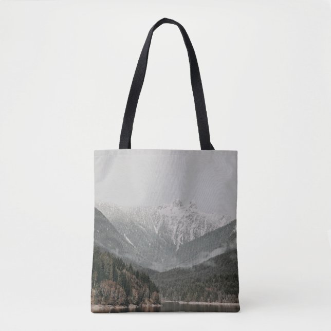 SCENERY OF TREES AND MOUNTAIN TOTE BAG (Front)