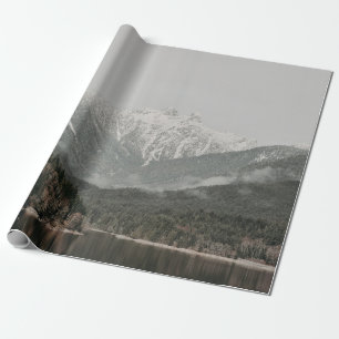 SCENERY OF TREES AND MOUNTAIN WRAPPING PAPER