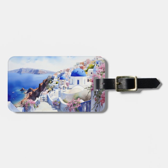 Scenery  Oia Santorini Luggage Tag (Front Horizontal)