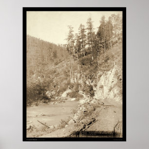 Scenery on Deadwood Road to Sturgis SD 1888 Poster
