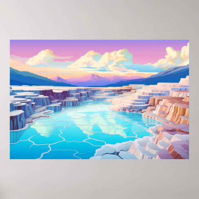 Scenery Winter Sunset Landscape Nature Poster (Front)