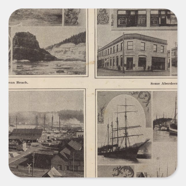 Scenes Aberdeen, Wash Square Sticker (Front)