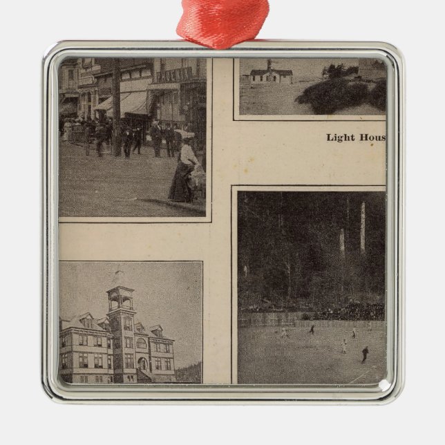 Scenes Aberdeen, Washington Metal Tree Decoration (Front)