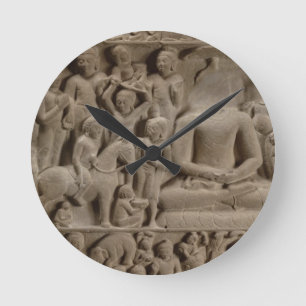Scenes from Buddha's life, Sarnath, Uttar Pradesh Round Clock