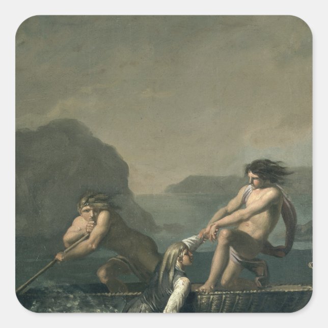 Scenes from 'Niels Klim's Subterranean Journey' Square Sticker (Front)