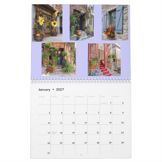 Scenes from Quebec City Calendar (Jan 2027)