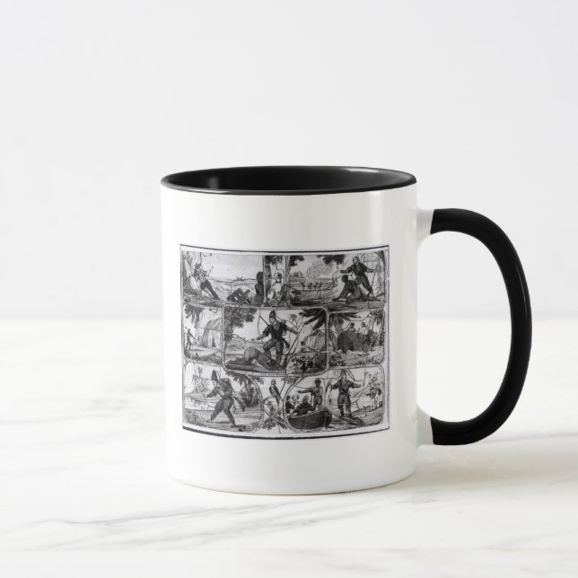 Scenes from 'Robinson Crusoe' by Daniel Defoe Mug (Right)