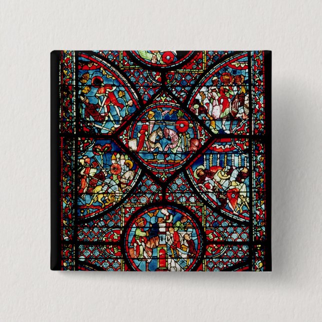 Scenes from the Life of Charlemagne 15 Cm Square Badge (Front)