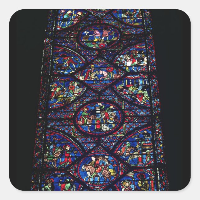 Scenes from the Life of Charlemagne (747-814) from Square Sticker (Front)