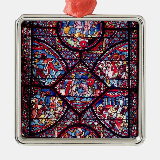 Scenes from the Life of Charlemagne Metal Tree Decoration (Front)