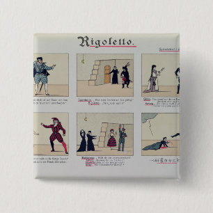 Scenes from the Opera 'Rigoletto' 15 Cm Square Badge