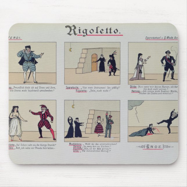 Scenes from the Opera 'Rigoletto' Mouse Mat (Front)