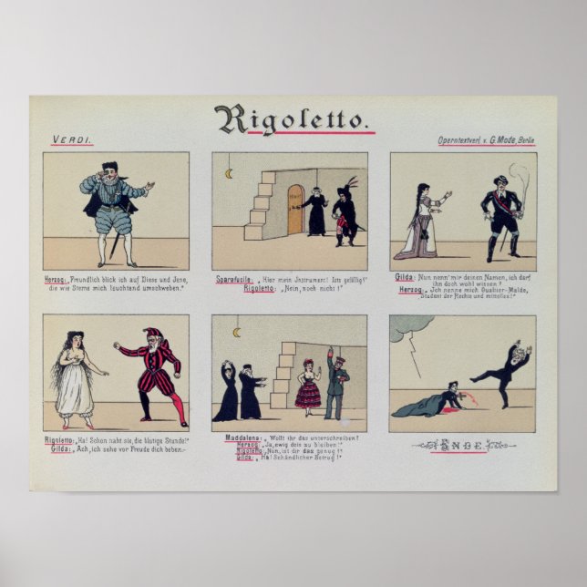 Scenes from the Opera 'Rigoletto' Poster (Front)