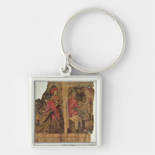 Scenes of banking operations, page from a manual, key ring