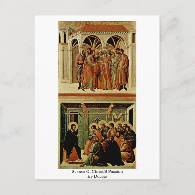 Scenes Of Christ'S Passion By Duccio Postcard (Front)