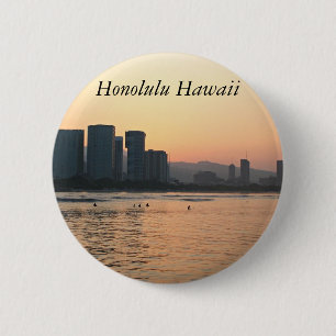 Scenes of Honolulu 6 Cm Round Badge