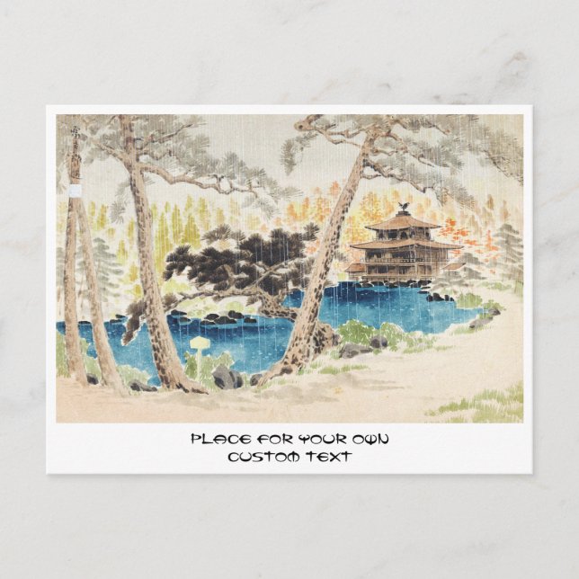 Scenes of Sacred Places, Kinkakuji Temple, Kyoto Postcard (Front)