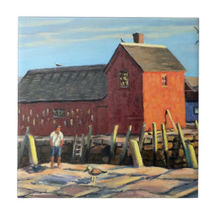 Scenic #1 Motif Rockport Fishing Shack Tile