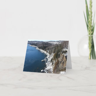 Scenic 61 Lake Superior Snow and Ice Note Card