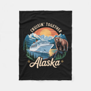 Scenic Alaska Cruise Adventure Bear Mountains Ocea Fleece Blanket