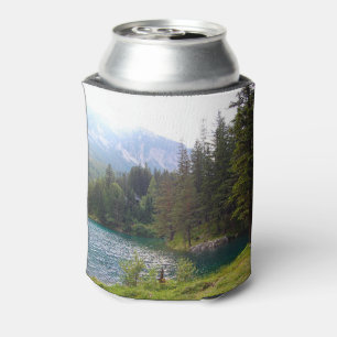 Scenic Alpine Forrest and Lake Can Cooler