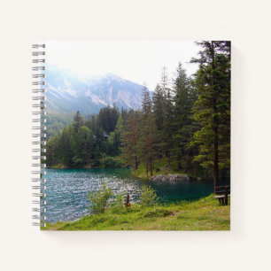 Scenic Alpine Forrest and Lake Photo Notebook