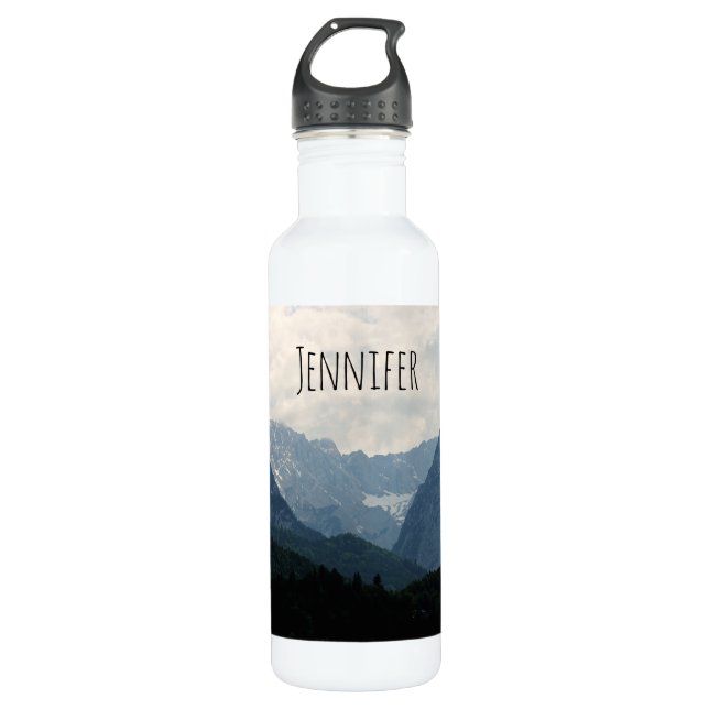 Scenic Alpine Mountains Nature Photo 710 Ml Water Bottle (Front)