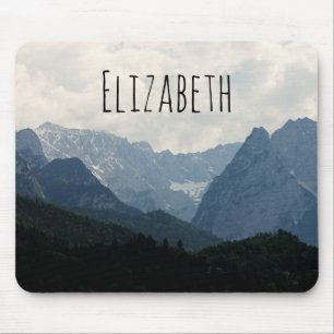 Scenic Alpine Mountains Nature Photo Mouse Mat