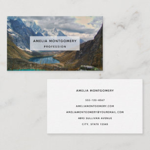 Scenic Alpine Mountains Photo Business Card