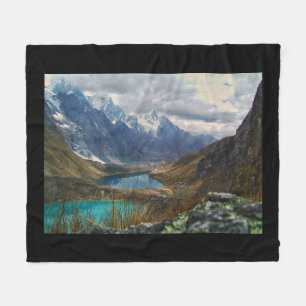 Scenic Alpine Mountains Photo Fleece Blanket