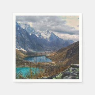 Scenic Alpine Mountains Photo Napkin