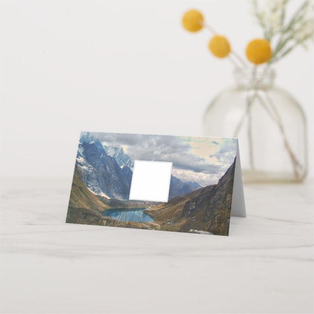 Scenic Alpine Mountains Photo Place Card (Front)