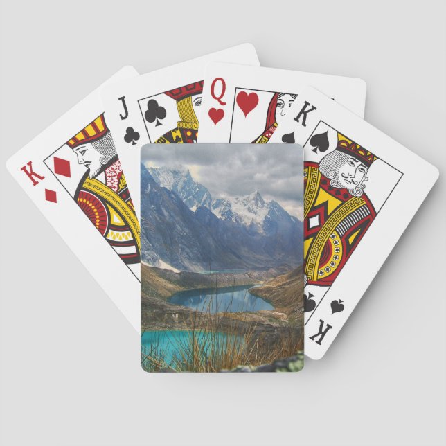 Scenic Alpine Mountains Photo Playing Cards (Back)