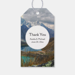 Scenic Alpine Mountains Photo Thank You Gift Tags