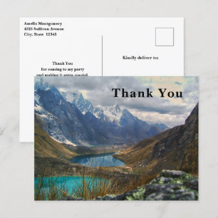 Scenic Alpine Mountains Photo Thank You Postcard