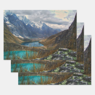 Scenic Alpine Mountains Photo Wrapping Paper Sheet