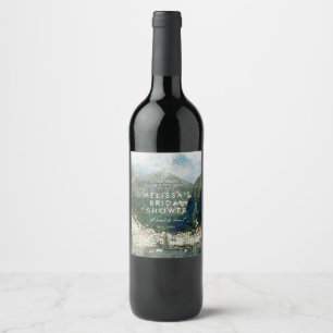 scenic amalfi italy rustic bridal shower bottle wine label