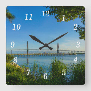 Scenic Arthur Ravenel Bridge Wall Clock