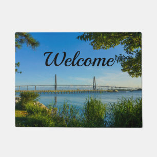 Scenic Arthur Ravenel Bridge Welcome Doormat