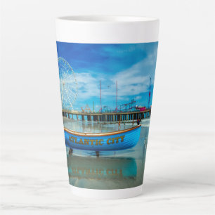 Scenic Atlantic City Boardwalk Latte Mug